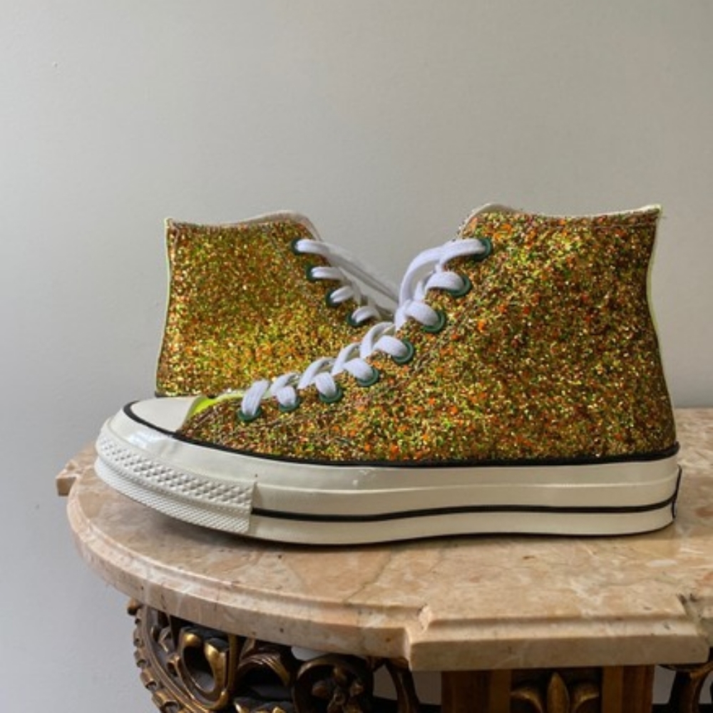 Converse x JW Anderson Womens All Star Multi Glitter Sneakers 164696C New